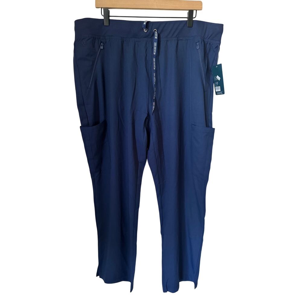 NWT Med Couture Insight Navy Scrub Pants 2XL Style 2702 Zip Pockets